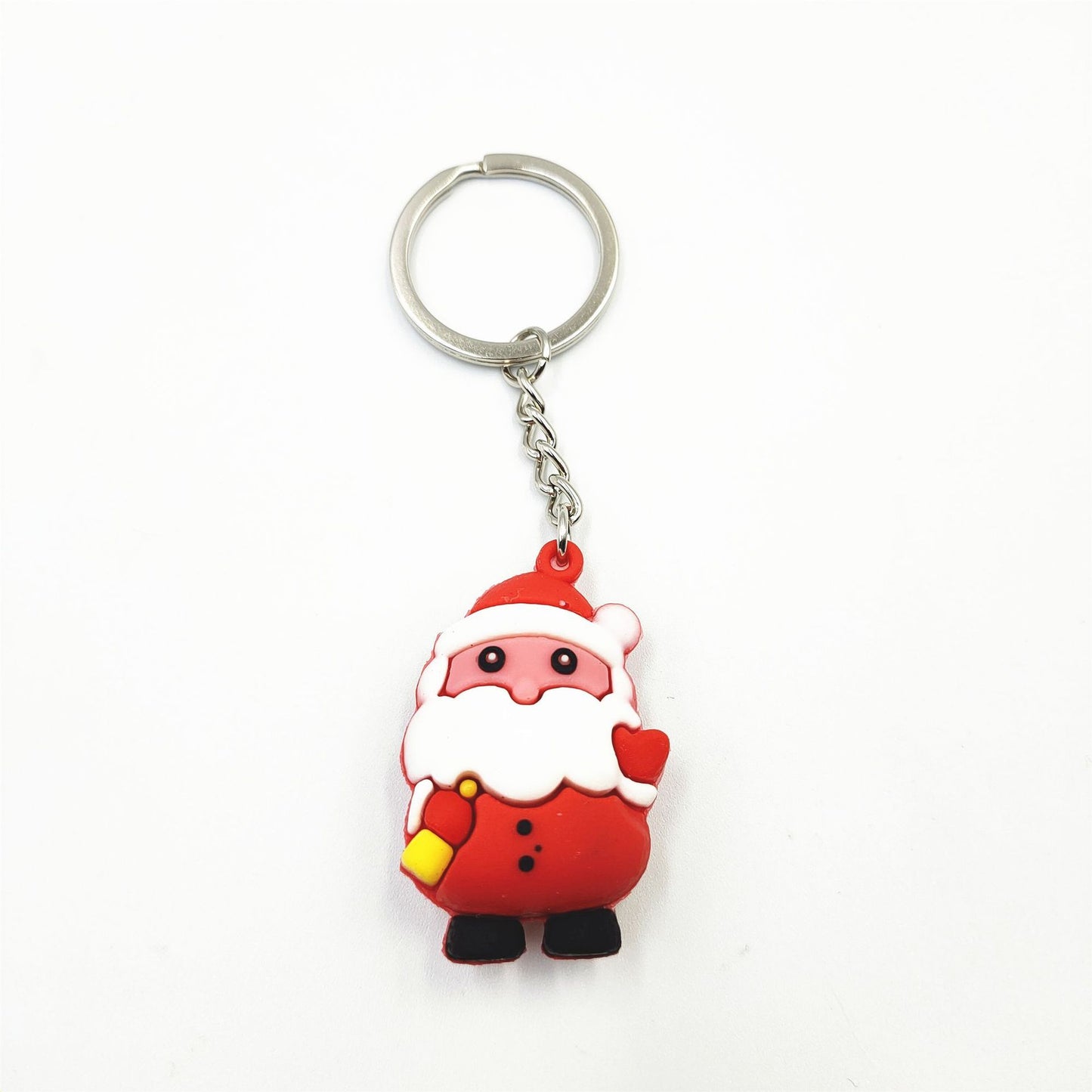 Cute Christmas PVC Keychain – Cartoon Tree, Santa, Snowman & Deer Charms