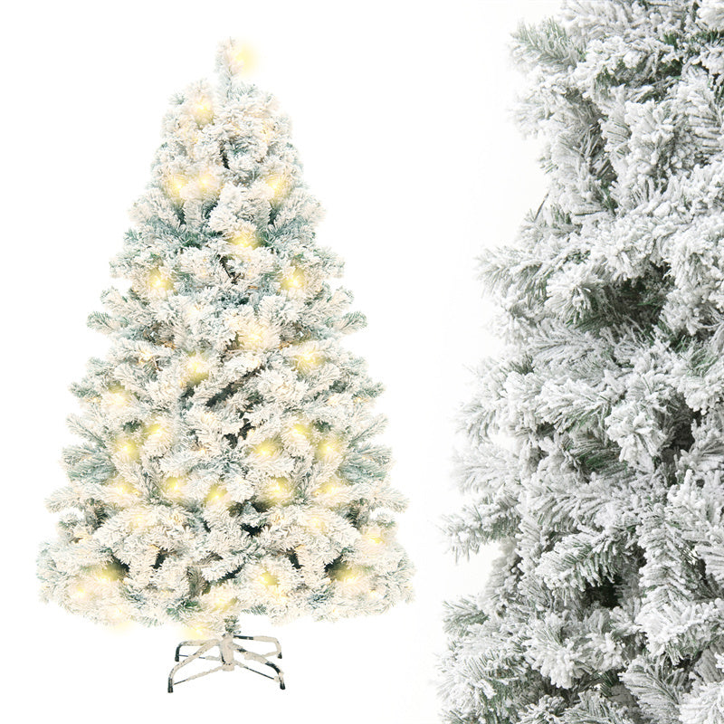 6ft Artificial Christmas Tree – Realistic Flocked Cedar for Home Decor