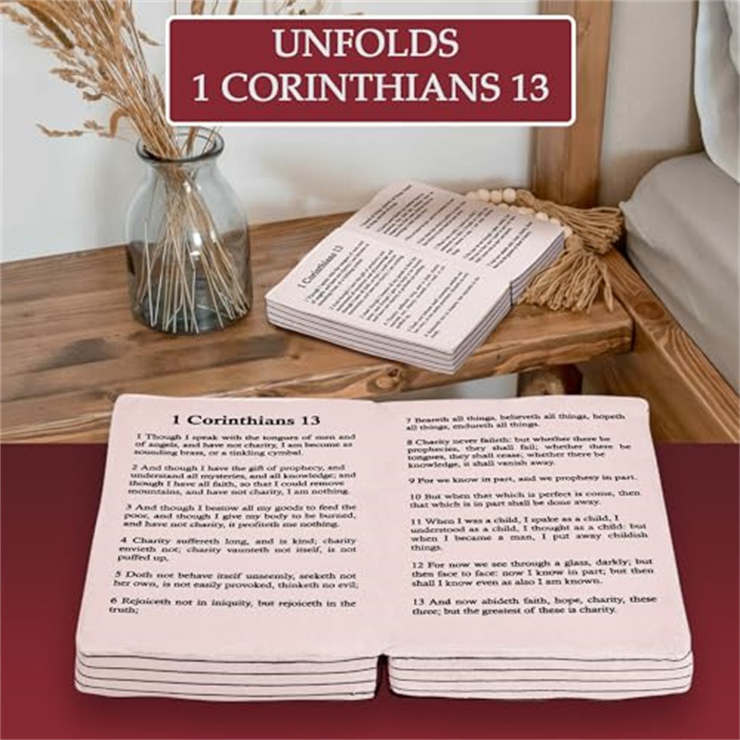Bible Pillow – Plush Book of Faith for Kids & Home Comfort