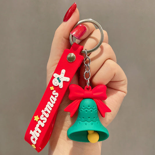 Cute Cartoon Doll Christmas Keychain – Adorable Holiday Bag & Key Charm