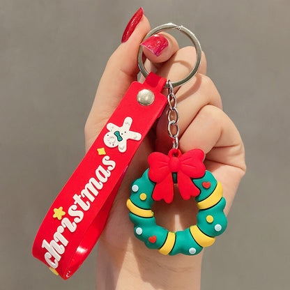 Cute Cartoon Doll Christmas Keychain – Adorable Holiday Bag & Key Charm