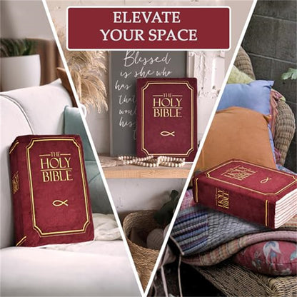 Bible Pillow – Plush Book of Faith for Kids & Home Comfort